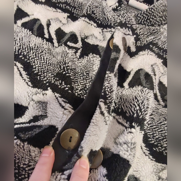 Company LTD. Black & White Horse Pattern Fleece Vest - Picture 5 of 8